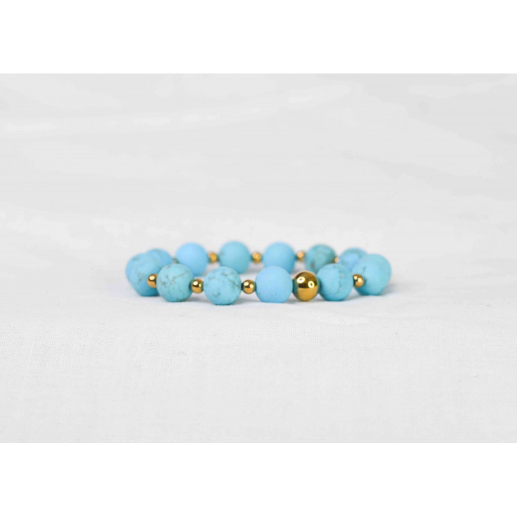 Bracelet LORI - Turquoise mate 10mm