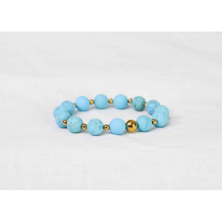 Bracelet LORI - Turquoise mate 10mm
