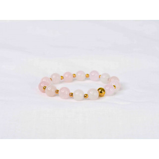 Bracelet LORI - Quartz rose 10mm