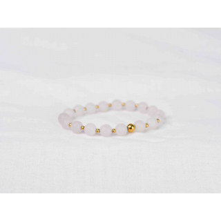 Bracelet LORI - Quartz rose mate 8mm