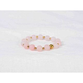 Bracelet LORI - Quartz rose mate 10mm