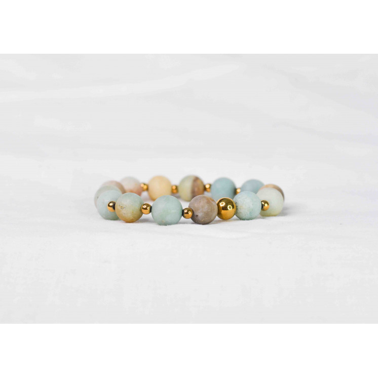 Bracelet LORI - Amazonite mate 10mm