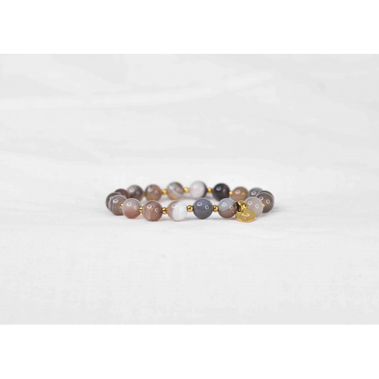 Bracelet LORI - Agate Botswana 8mm