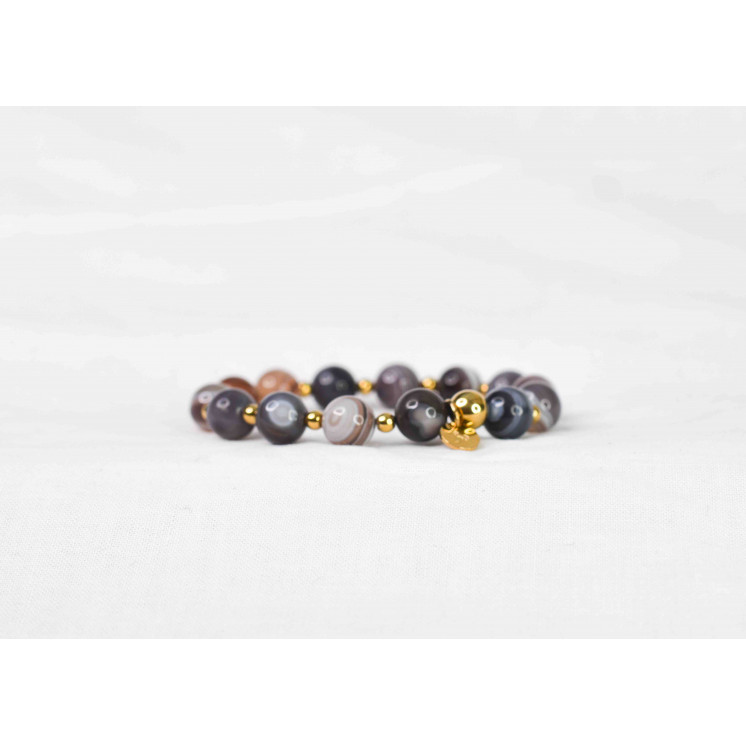 Bracelet LORI - Agate Botswana 10mm