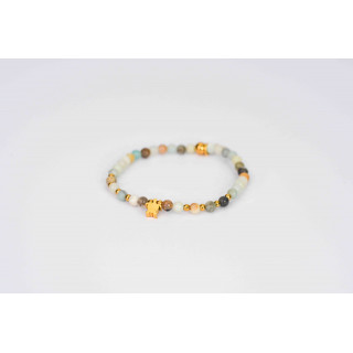 Bracelet LINA Simple - Motif Tortue en Amazonite