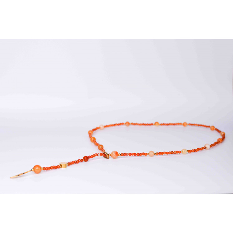 Collier LYA - Pendentif Plume en Amazonite