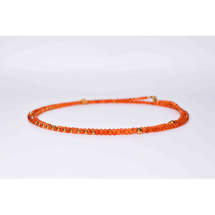Collier LIV -  en Agate Orange