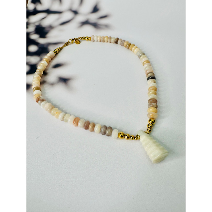 Collier ROSE PENDENTIF CÔNE - Aventurine