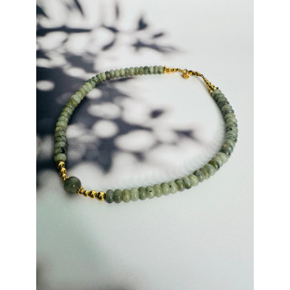 Collier ROSE 1B- Labradorite grise