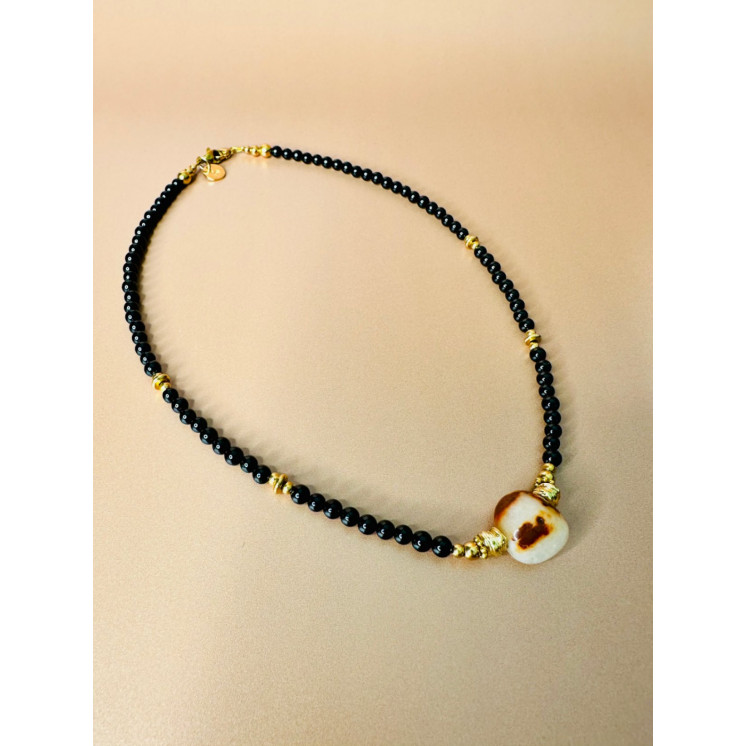 Collier AGATHE - Onyx noire