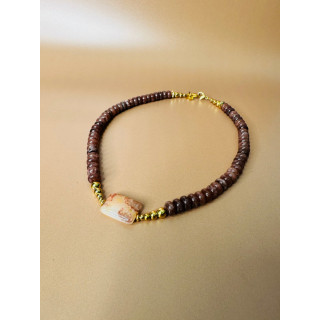 Collier ROSE - Calcédoine Rose