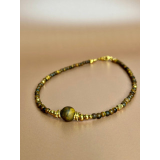 Collier EMY 1B - Œil de Tigre mate