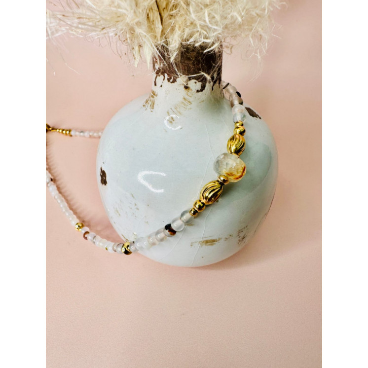 Collier AGATHE - Agate Marbré