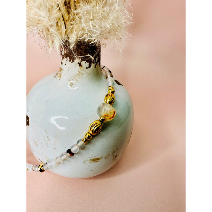 Collier AGATHE - Agate Marbré