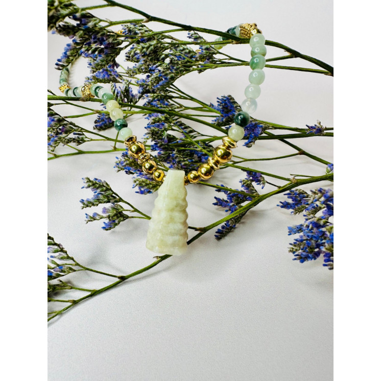 Collier MILY Jaspe vert