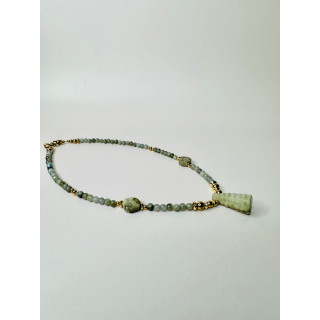 Collier MILY- Labradorite Grise