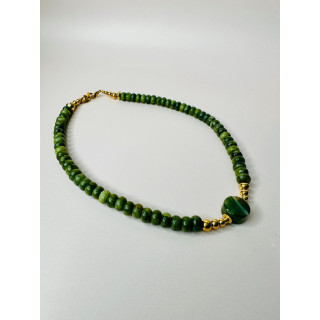Collier ROSE - Jade vert