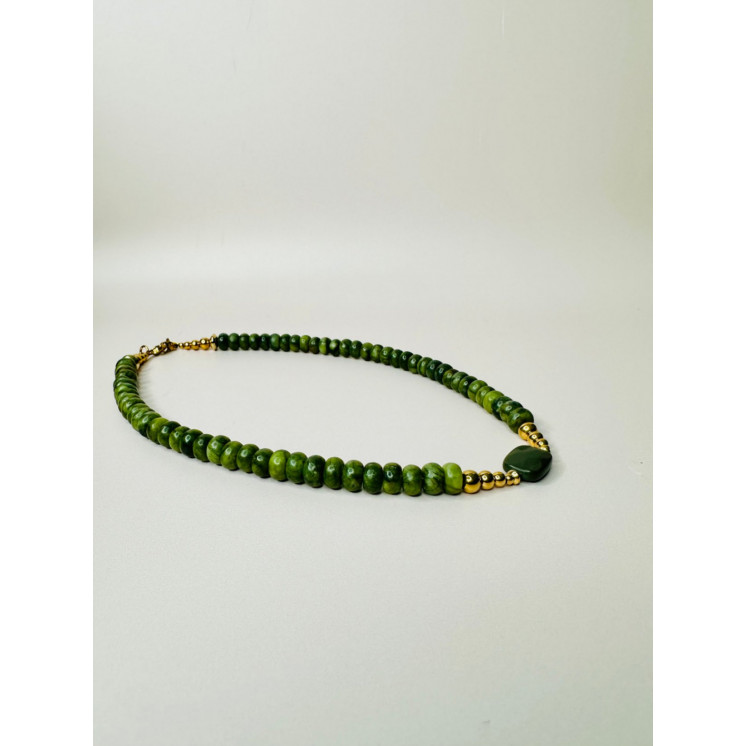 Collier ROSE - Jade vert 2