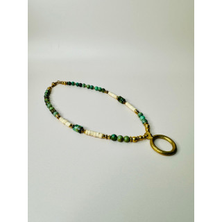Collier Ethnique - Collier Mary - Turquoise africaine Coco