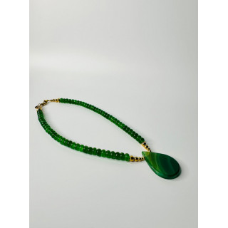Collier LOU - Agate Verte