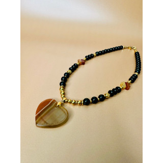 Collier VALENTINE- Onyx Noire