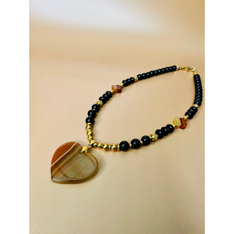 Collier VALENTINE- Onyx Noire