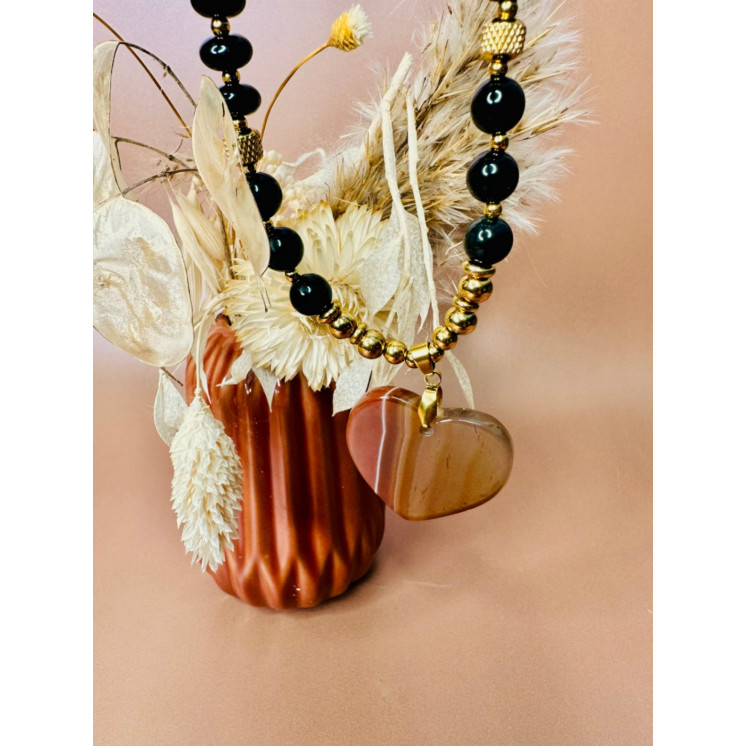 Collier VALENTINE- Onyx Noire