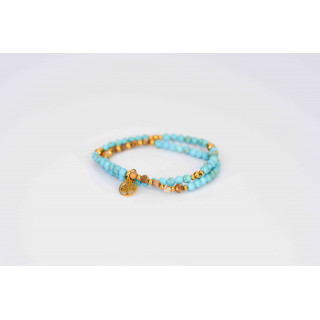 LINA Double - Turquoise mate et Jaspe Paysage mate Arbre de vie